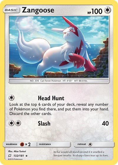 Zangoose 132 — Team Up
