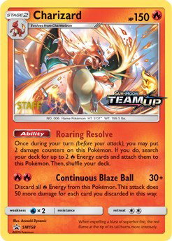 Charizard (Staff Prerelease) SM158 — Sun & Moon Promo