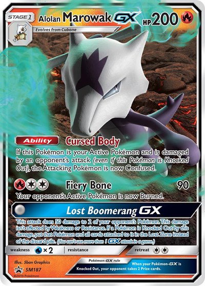 Alolan Marowak GX SM187 — Sun & Moon Promo