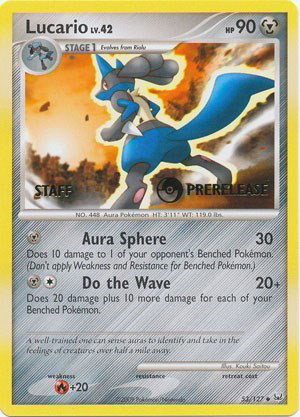 Lucario (Staff Prerelease) 53 — Diamond and Pearl Promos