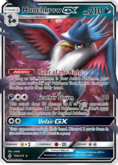 Honchkrow GX 109 — Unbroken Bonds