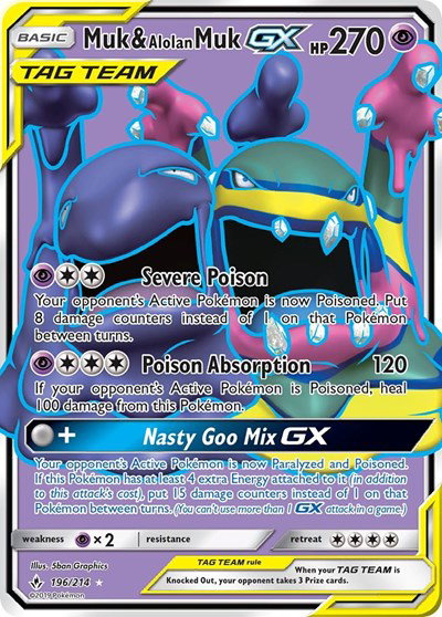 Muk & Alolan Muk GX (196) (Full Art) 196 — Unbroken Bonds