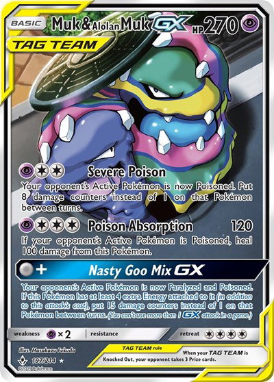 Muk & Alolan Muk GX (197) (Full Art) 197 — Unbroken Bonds