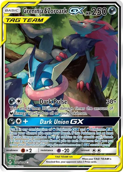 Greninja & Zoroark GX (201) (Full Art)