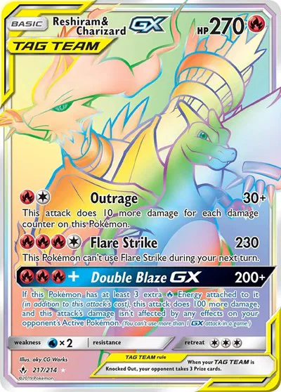 Reshiram und Charizard GX 217