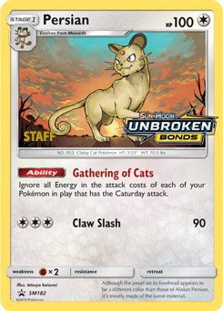 Persian (Staff Prerelease) SM182 — Sun & Moon Promo