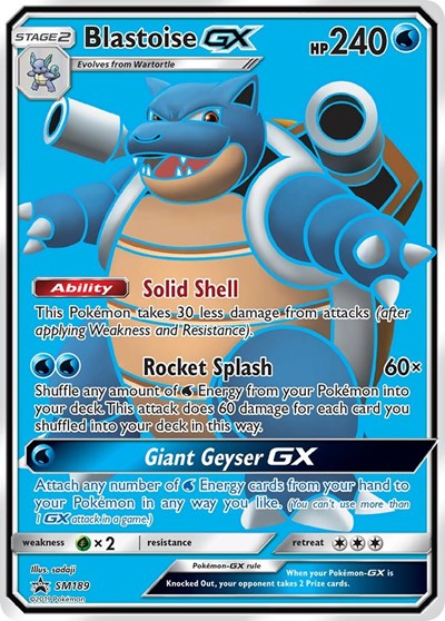 Blastoise GX SM189 — Sun & Moon Promo