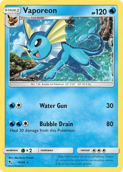 Vaporeon 18/68 — Hidden Fates