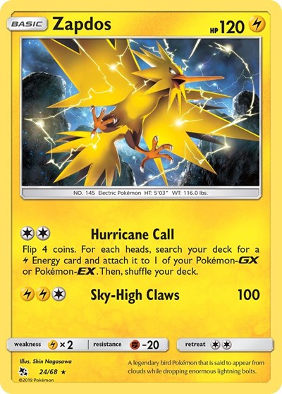 Zapdos 24/68 — Hidden Fates