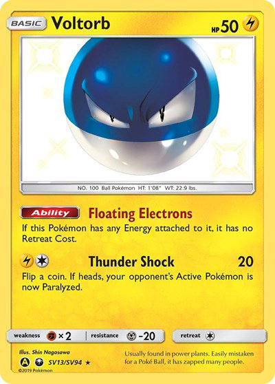Voltorb SV13/SV94 — Hidden Fates: Shiny Vault