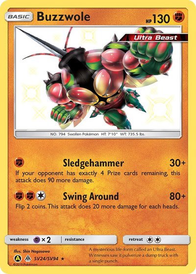 Buzzwole SV24/SV94 — Hidden Fates: Shiny Vault