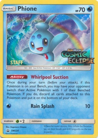 Phione (Staff Prerelease) SM220 — Sun & Moon Promo