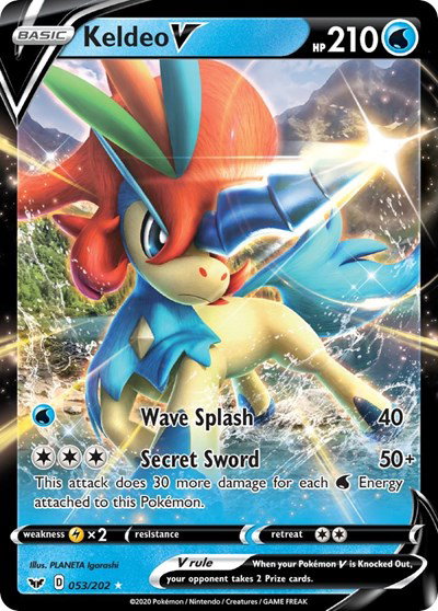 Keldeo V 053/202 — Sword & Shield Base Set