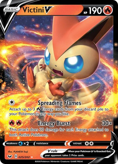Victini V 025/202 — Sword & Shield Base Set