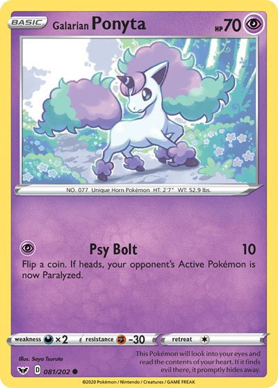 Galarian Ponyta 081/202 — Sword & Shield Base Set
