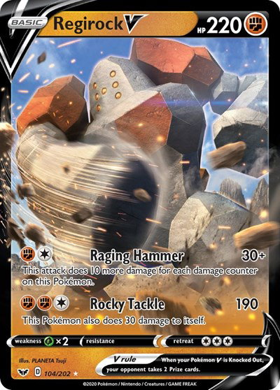 Regirock V 104/202 — Sword & Shield Base Set
