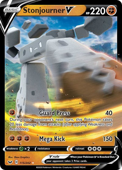 Stonjourner V 115/202 — Sword & Shield Base Set