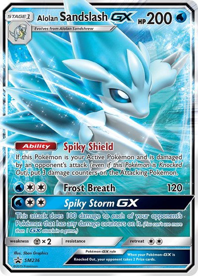 Alolan Sandslash GX SM236 — Sun & Moon Promo