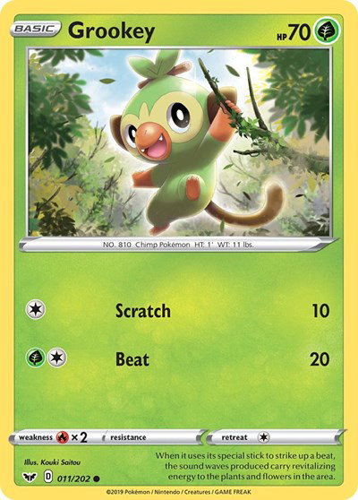 Grookey (011) 011/202 — Sword & Shield Base Set