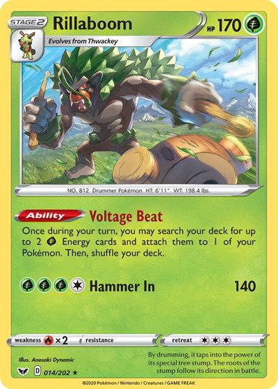 Rillaboom (014) 014/202 — Sword & Shield Base Set