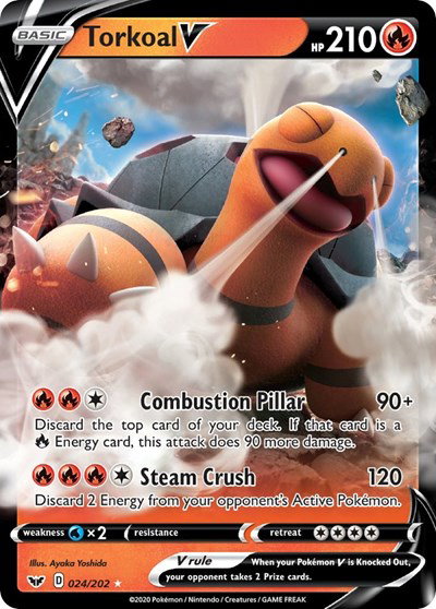 Torkoal V 024/202 — Sword & Shield Base Set