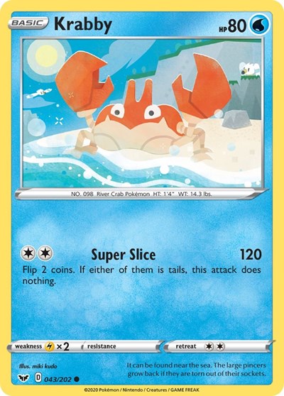 Krabby (043) 043/202 — Sword & Shield Base Set