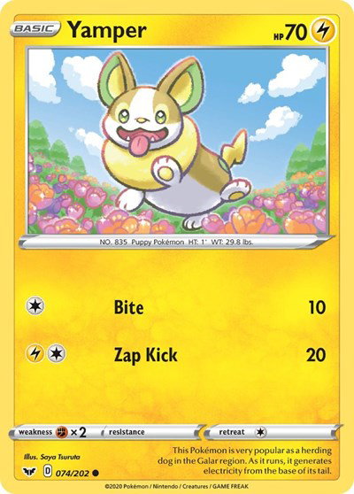 Yamper (074) 074/202 — Sword & Shield Base Set