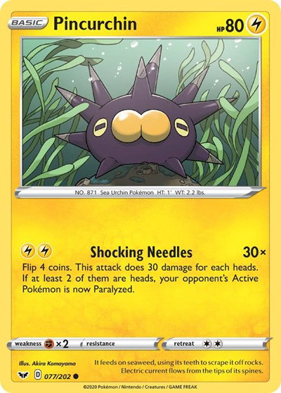 Pincurchin 077/202 — Sword & Shield Base Set