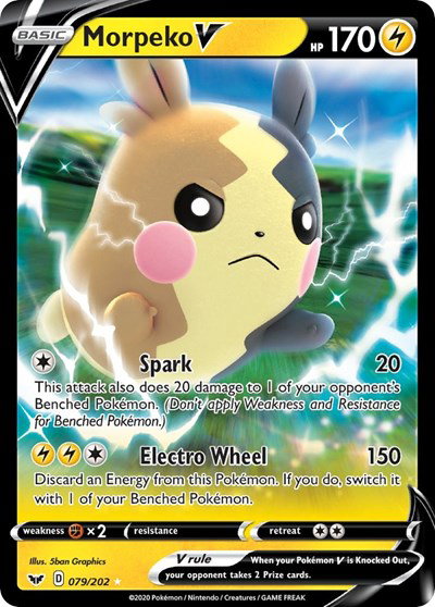 Morpeko V 079/202 — Sword & Shield Base Set