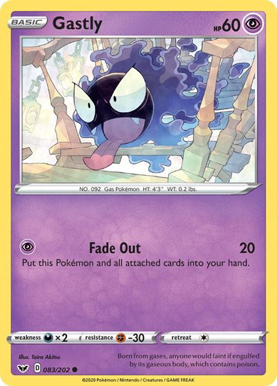 Gastly 083/202 — Sword & Shield Base Set