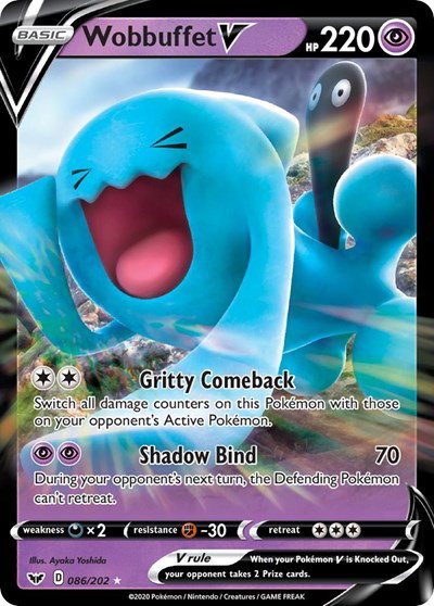 Wobbuffet V 086/202 — Sword & Shield Base Set
