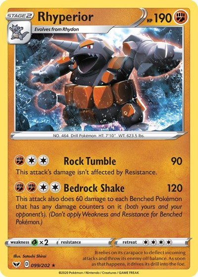 Rhyperior 099/202 — Sword & Shield Base Set