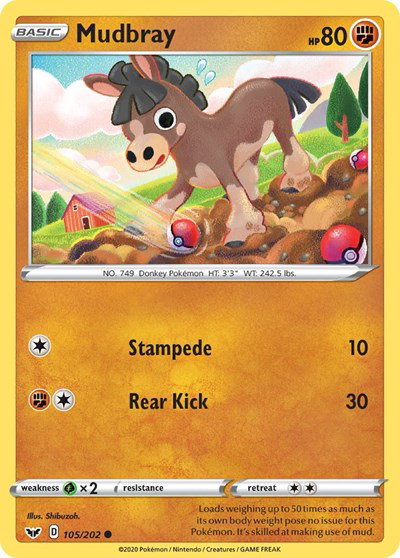 Mudbray 105/202 — Sword & Shield Base Set
