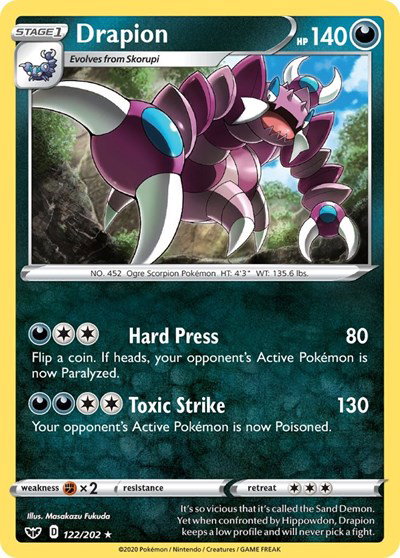 Drapion 122/202 — Sword & Shield Base Set