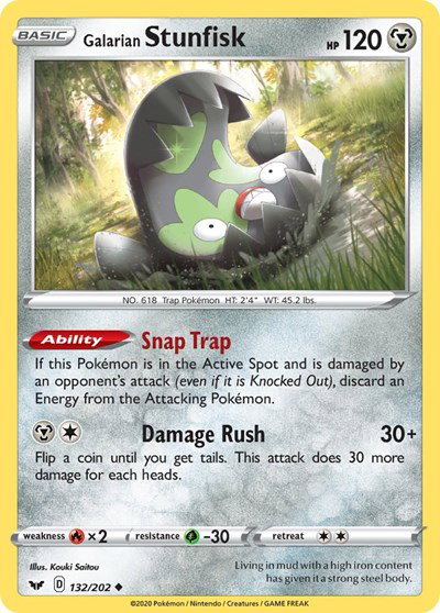 Galarian Stunfisk 132/202 — Sword & Shield Base Set