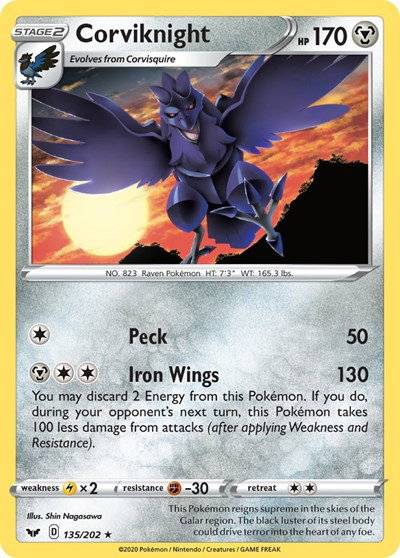 Corviknight 135/202 — Sword & Shield Base Set