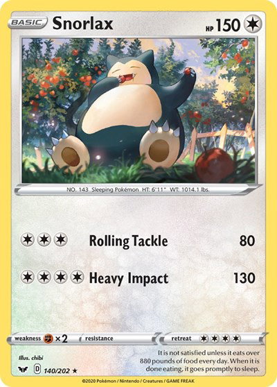 Snorlax 140/202 — Sword & Shield Base Set