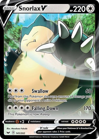 Snorlax V 141/202 — Sword & Shield Base Set
