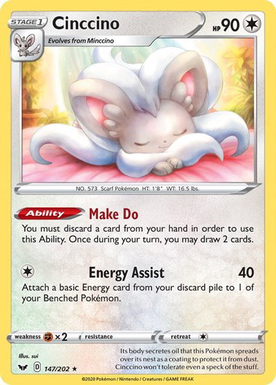 Cinccino 147/202 — Sword & Shield Base Set