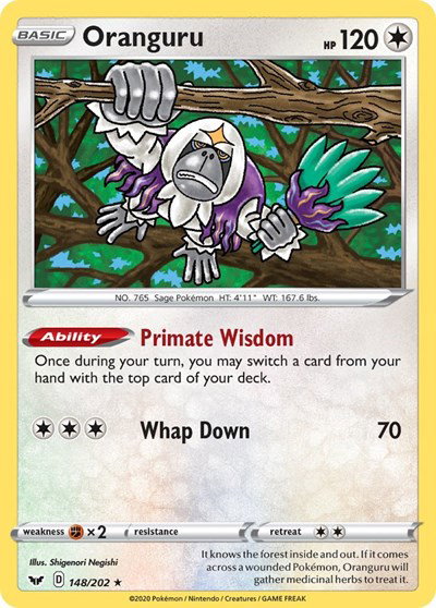 Oranguru 148/202 — Sword & Shield Base Set
