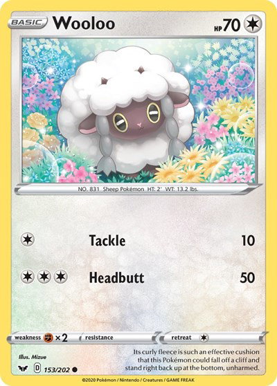 Wooloo (153) 153/202 — Sword & Shield Base Set