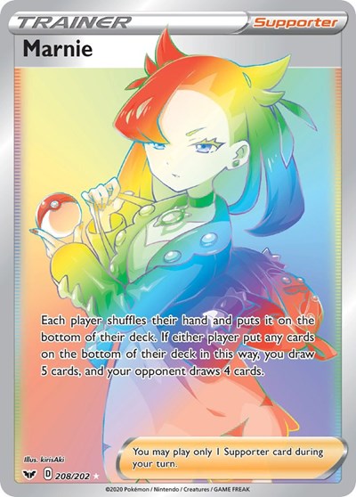 Marnie (Secret) 208/202 — Sword & Shield Base Set