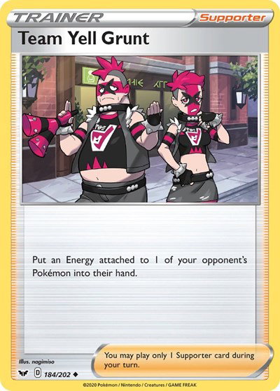 Team Yell Grunt 184/202 — Sword & Shield Base Set