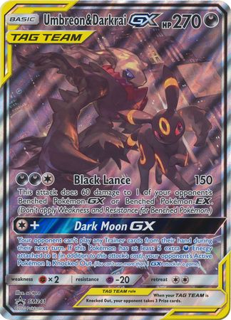 ブラッキー&ダークライGX SR Umbreon & Darkrai-GX Umbreon & Darkrai GX - SM241 - Jumbo Cards Pokemon - Collectr