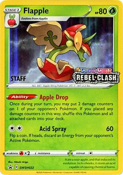 Flapple (Prerelease) [Staff] SWSH022 — Sword & Shield Promo