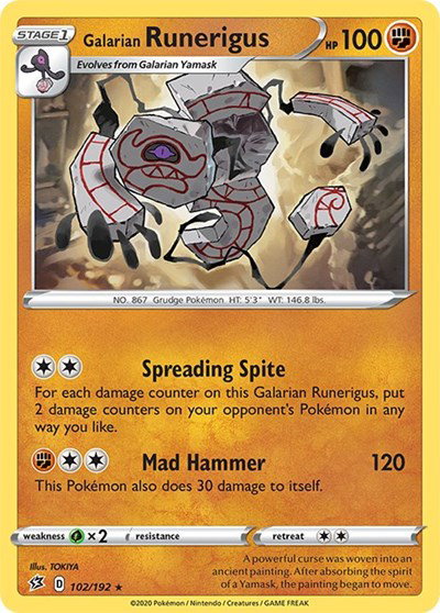 Galarian Runerigus 102/192 — Rebel Clash