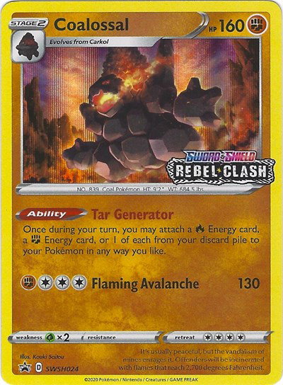 Coalossal (Prerelease) SWSH024 — Sword & Shield Promo