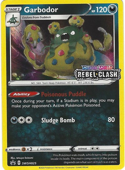 Garbodor (Prerelease) SWSH025 — Sword & Shield Promo