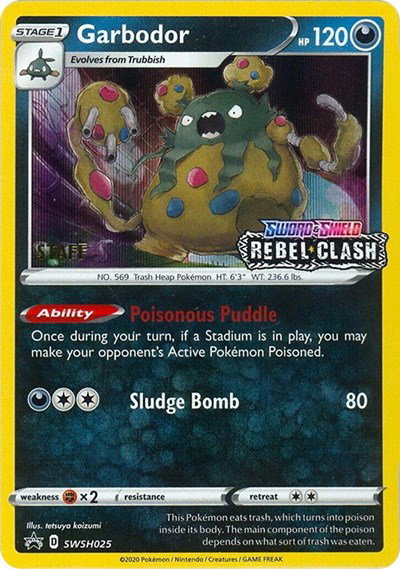 Garbodor (Prerelease) [Staff] SWSH025 — Sword & Shield Promo