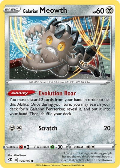 Galarian Meowth 126/192 — Rebel Clash